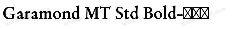 Garamond MT Std Bold字体转换